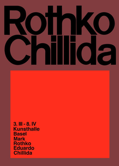 Mark Rothko poster Chillida poster 