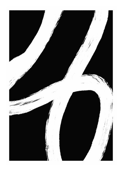 Abstract black and white n2 poster