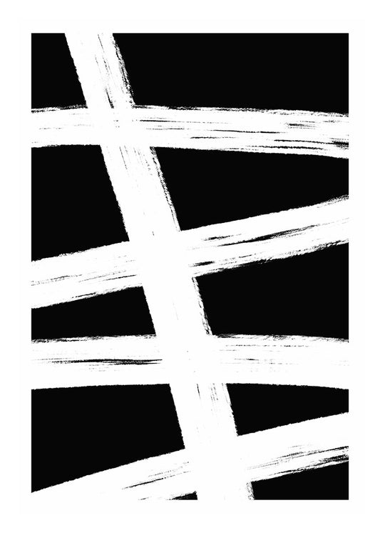 抽象的な黒と白のN3ポスター