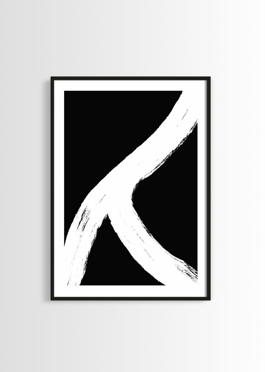 Abstract black and white n4 poster