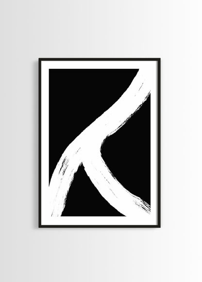 Abstract black and white n4 poster