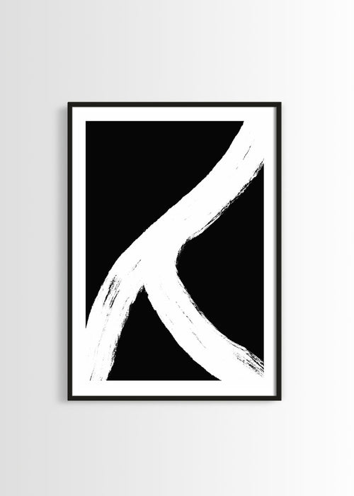 Abstract black and white n4 poster