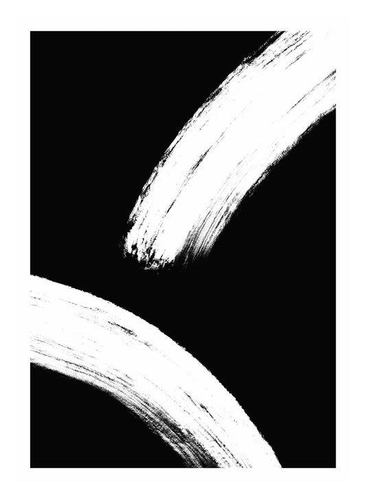 抽象的な黒と白のN5ポスター