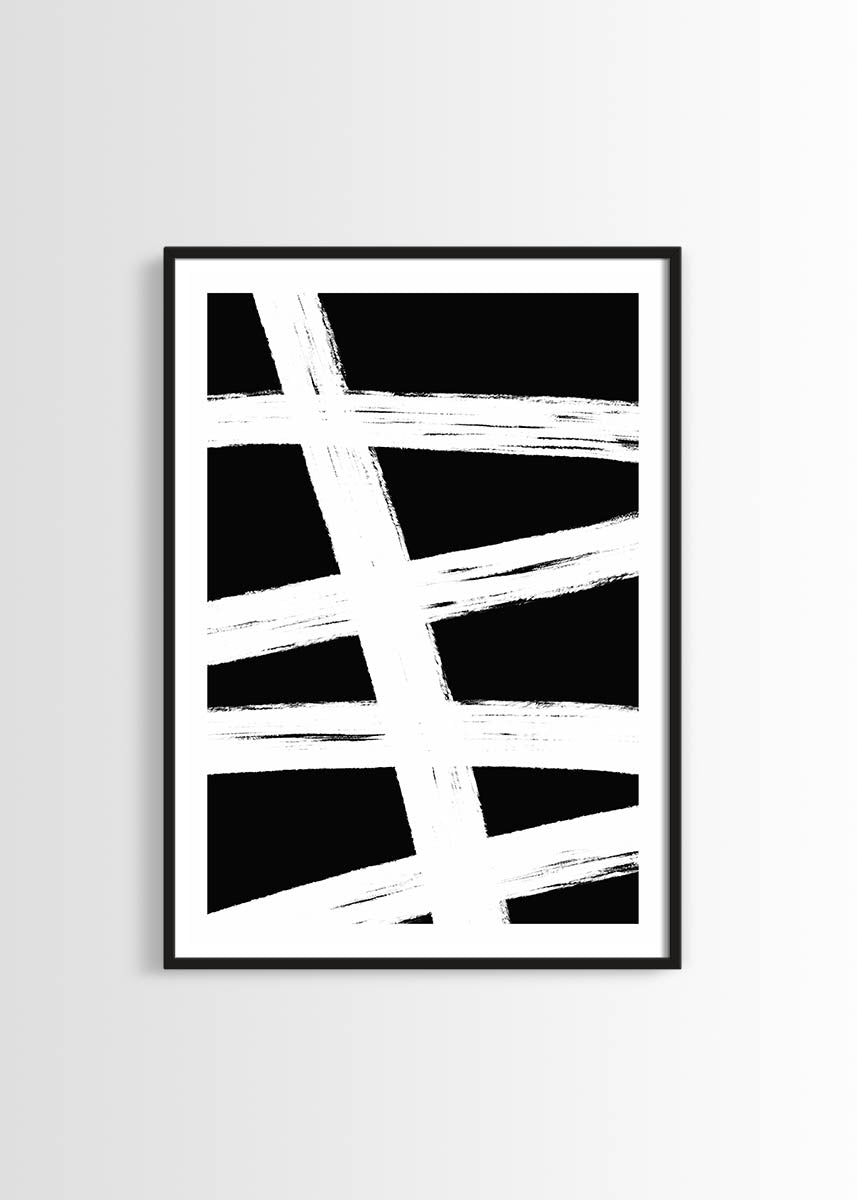 Abstract black and white n3 poster