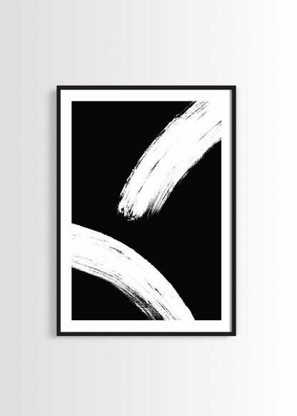 Abstract black and white n5 poster