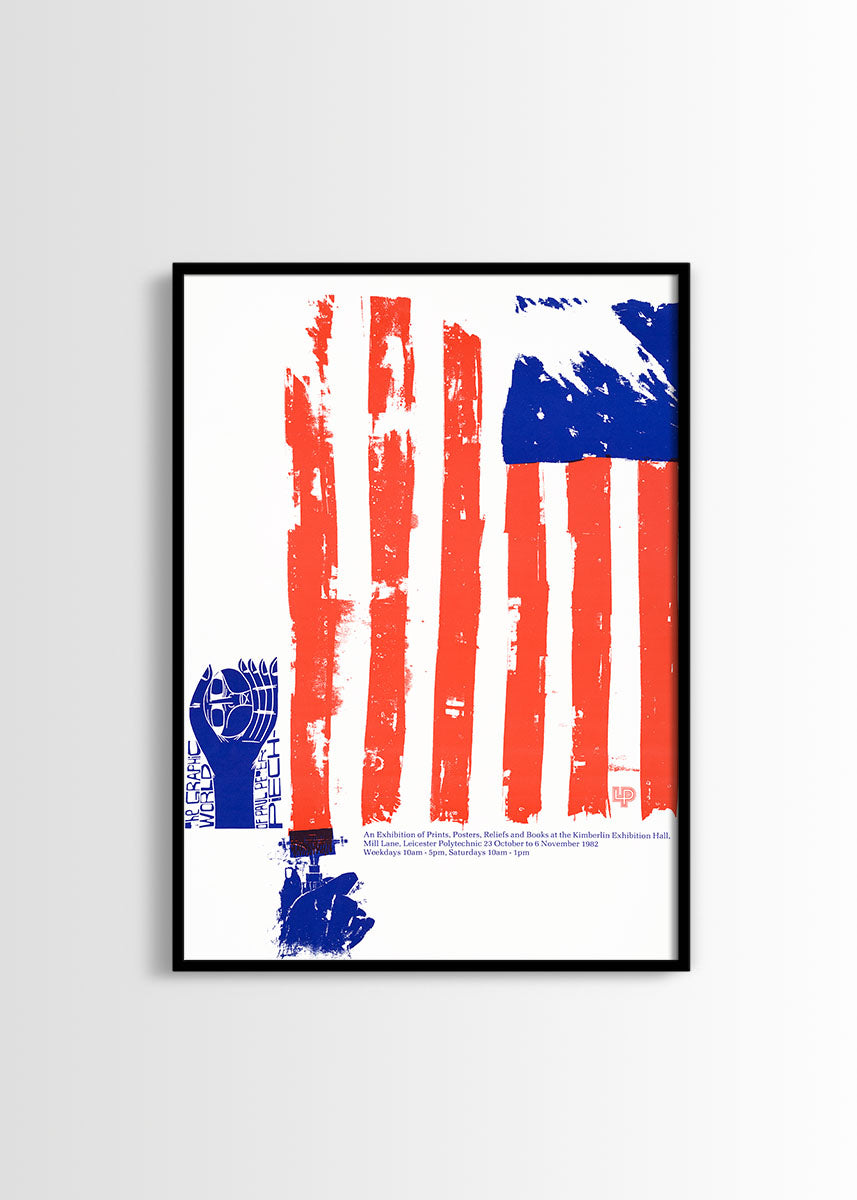 American flag vintage poster | America exhibition print | America gift