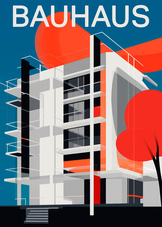 bauhaus architecture poster