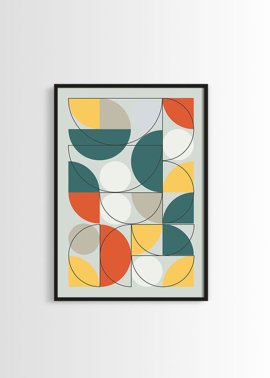 Bauhaus green poster
