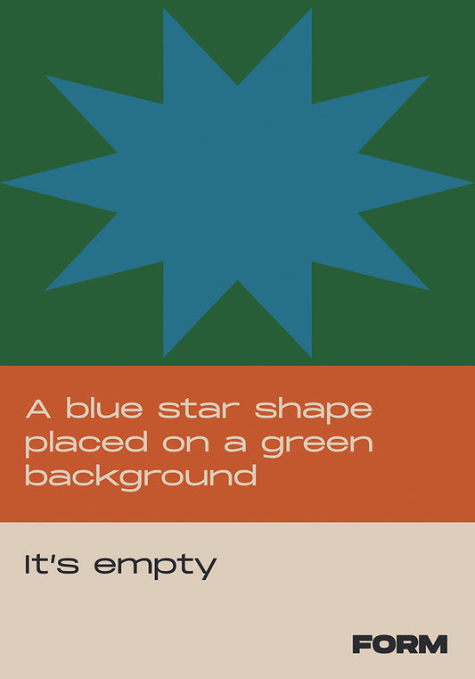Blue Star Shape poster