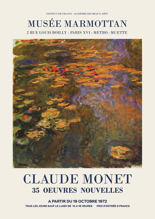 Claude Monet exhibition poster poster