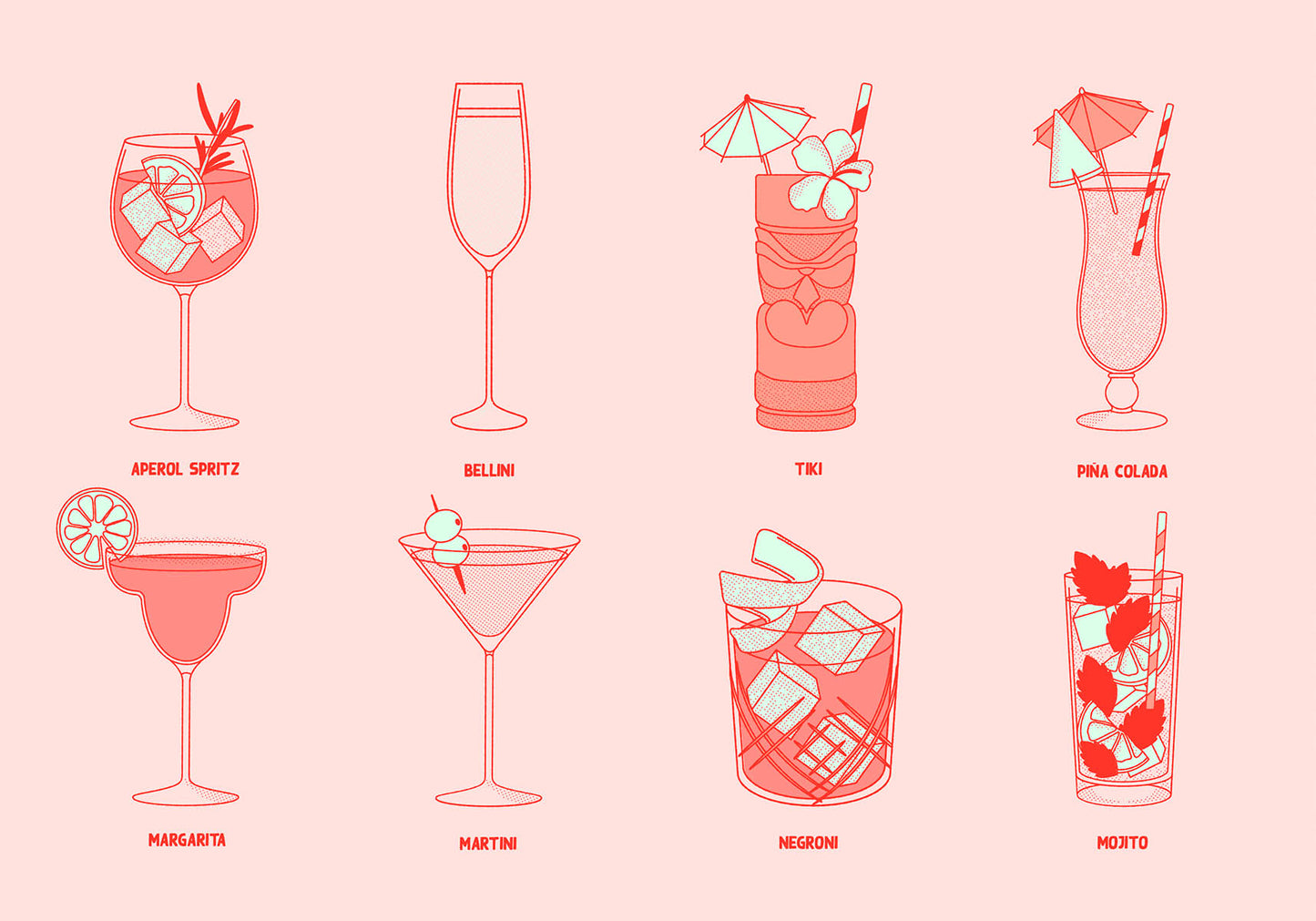 Classic cocktails poster