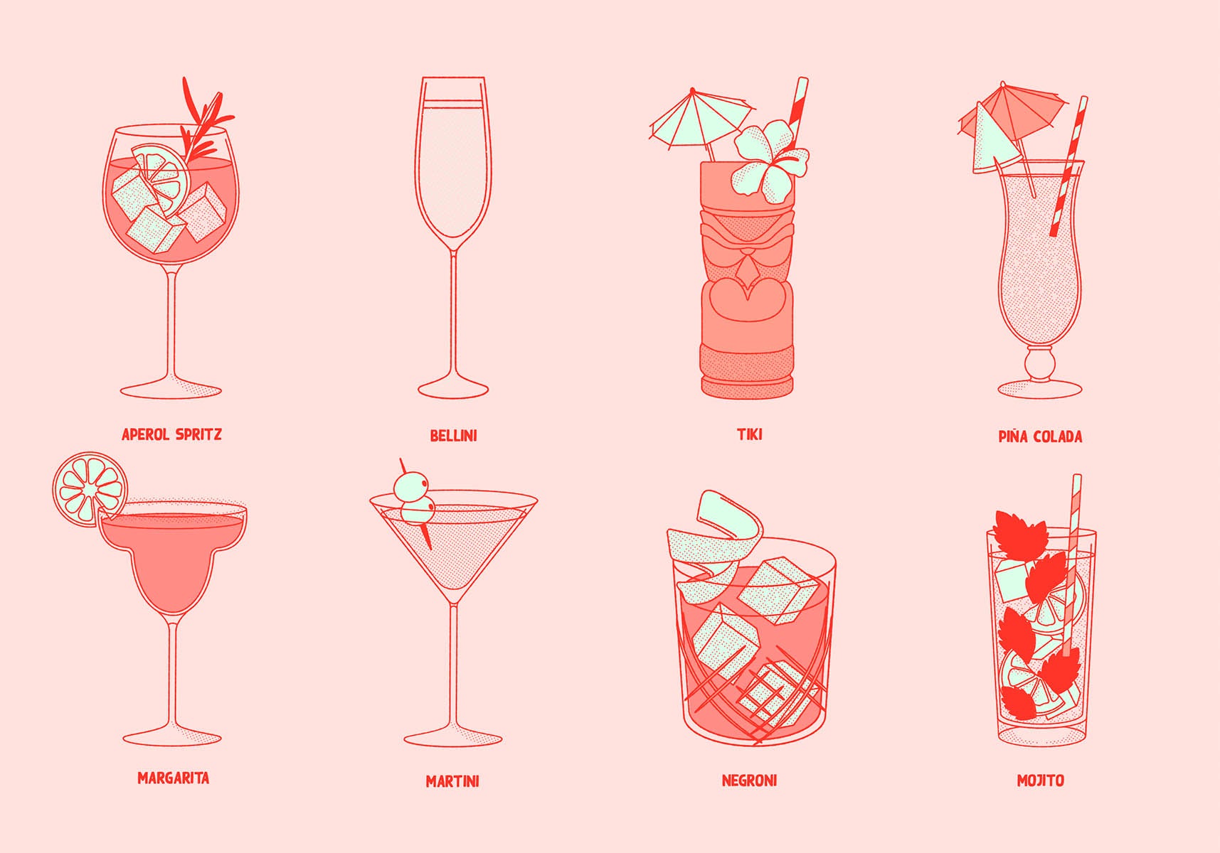 Classic cocktails poster