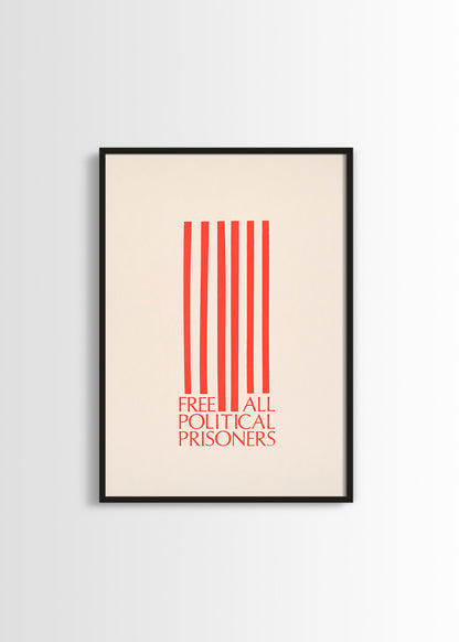 Free all political prisoners poster