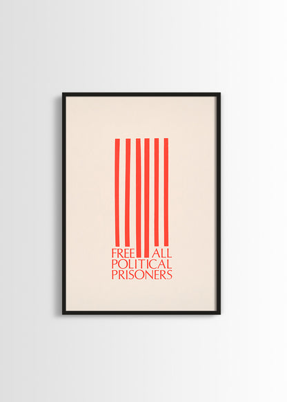 Free all political prisoners poster