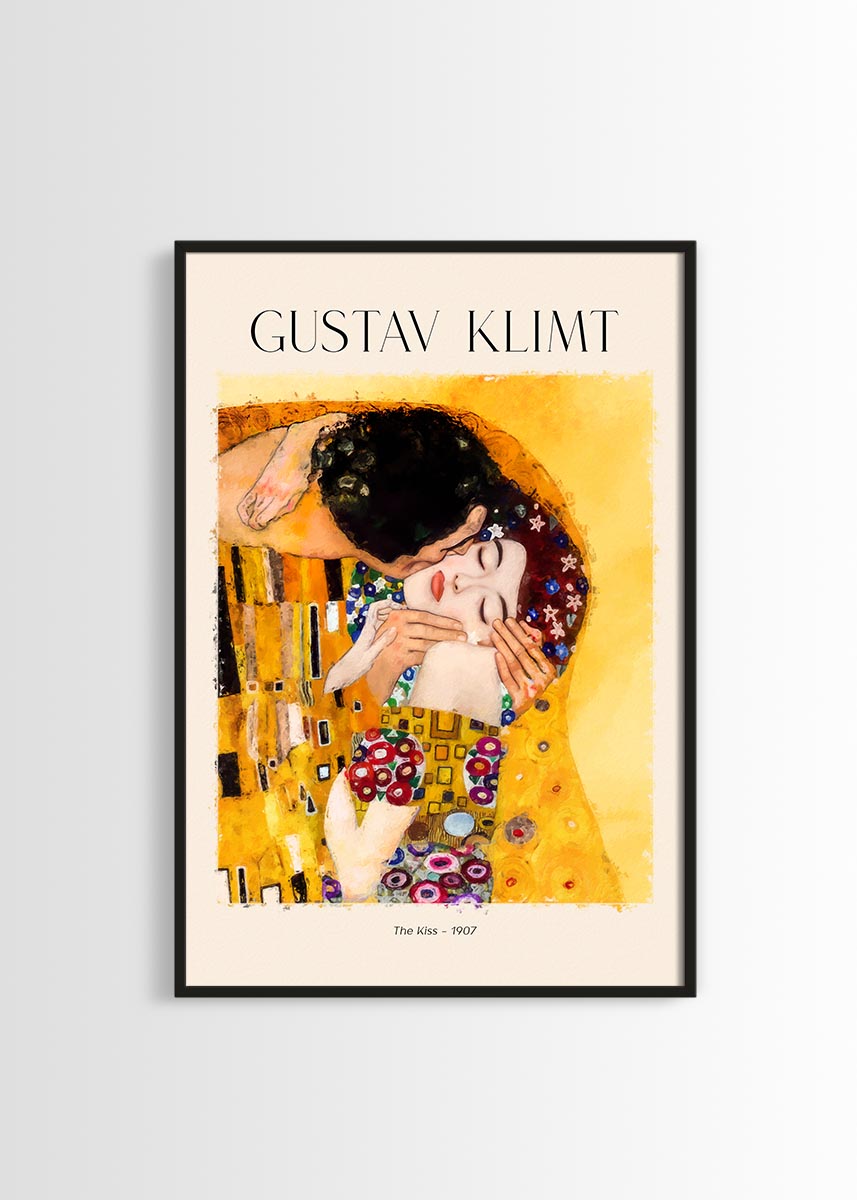 Gustav Klimt the kiss poster