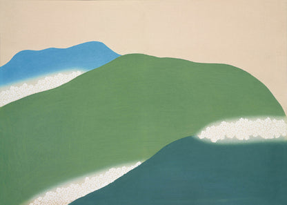 Kamisaka Sekka green mountains poster