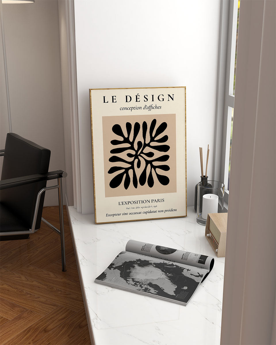 Le Design papier découpé poster