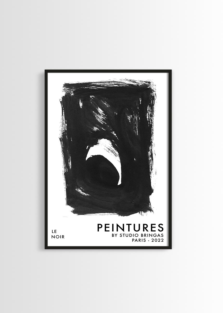 Black and white poster