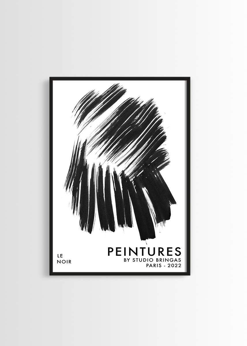 black and white poster