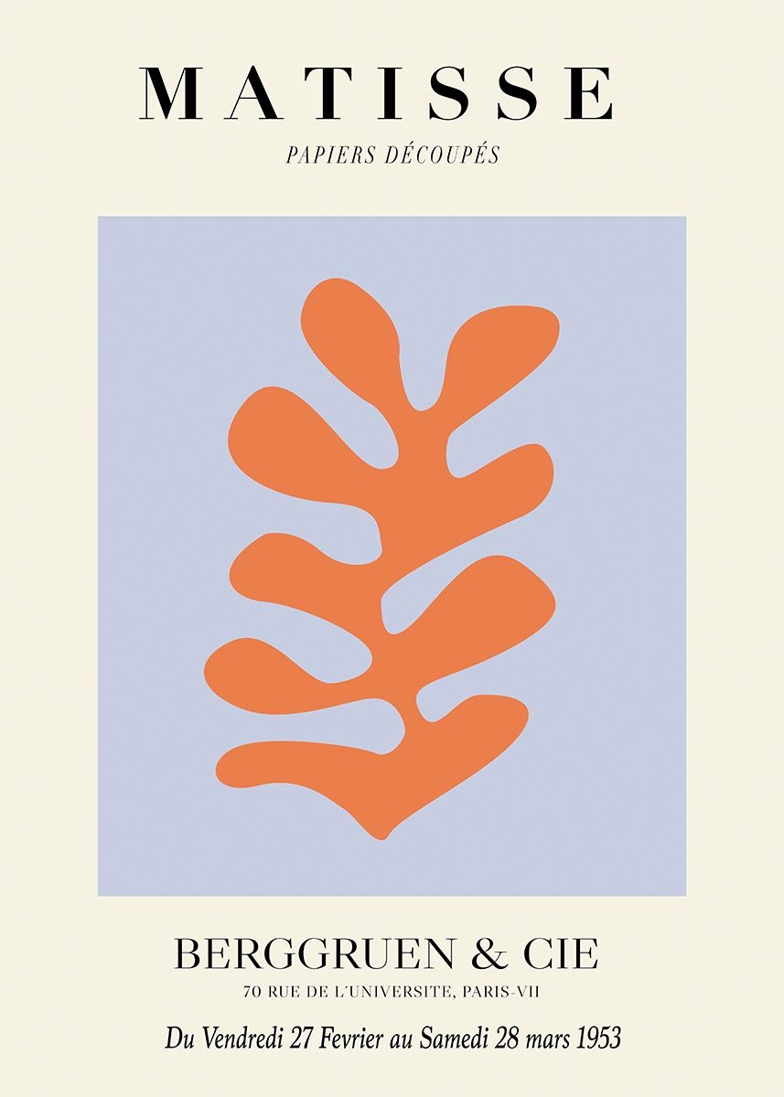 Matisse Papiers Découpés orange poster