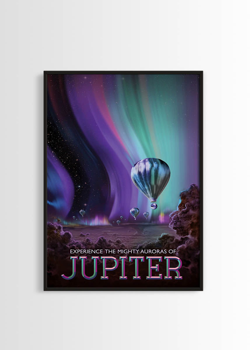 mighty auroras Jupiter poster