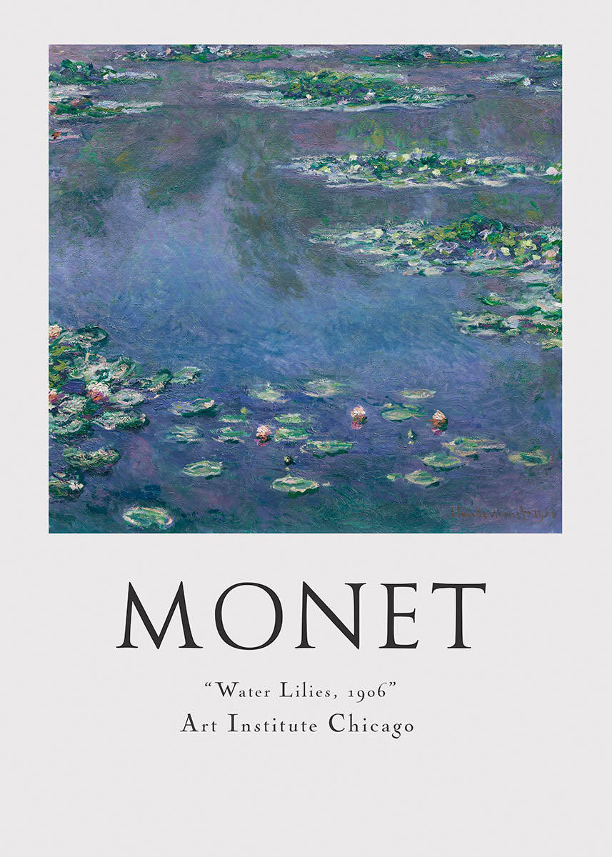 Monet water lilies poster