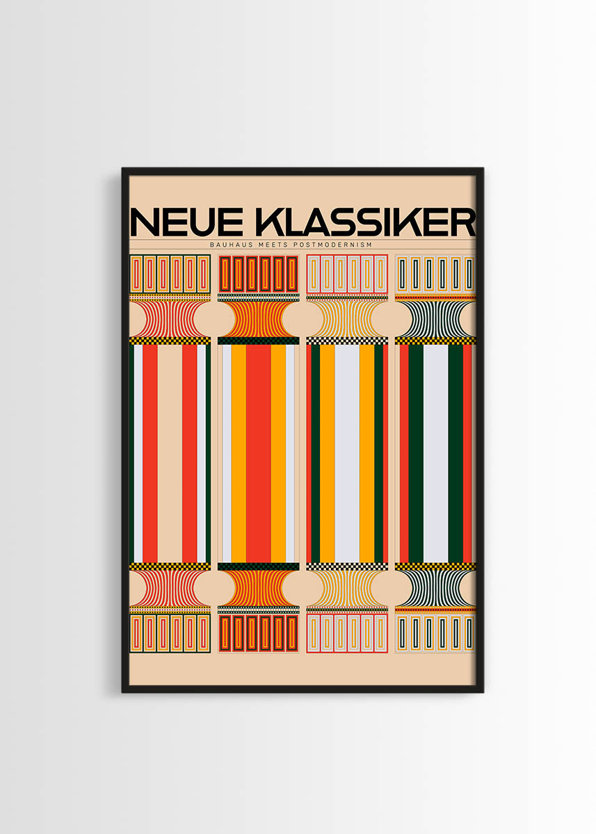Bauhaus retro style poster
