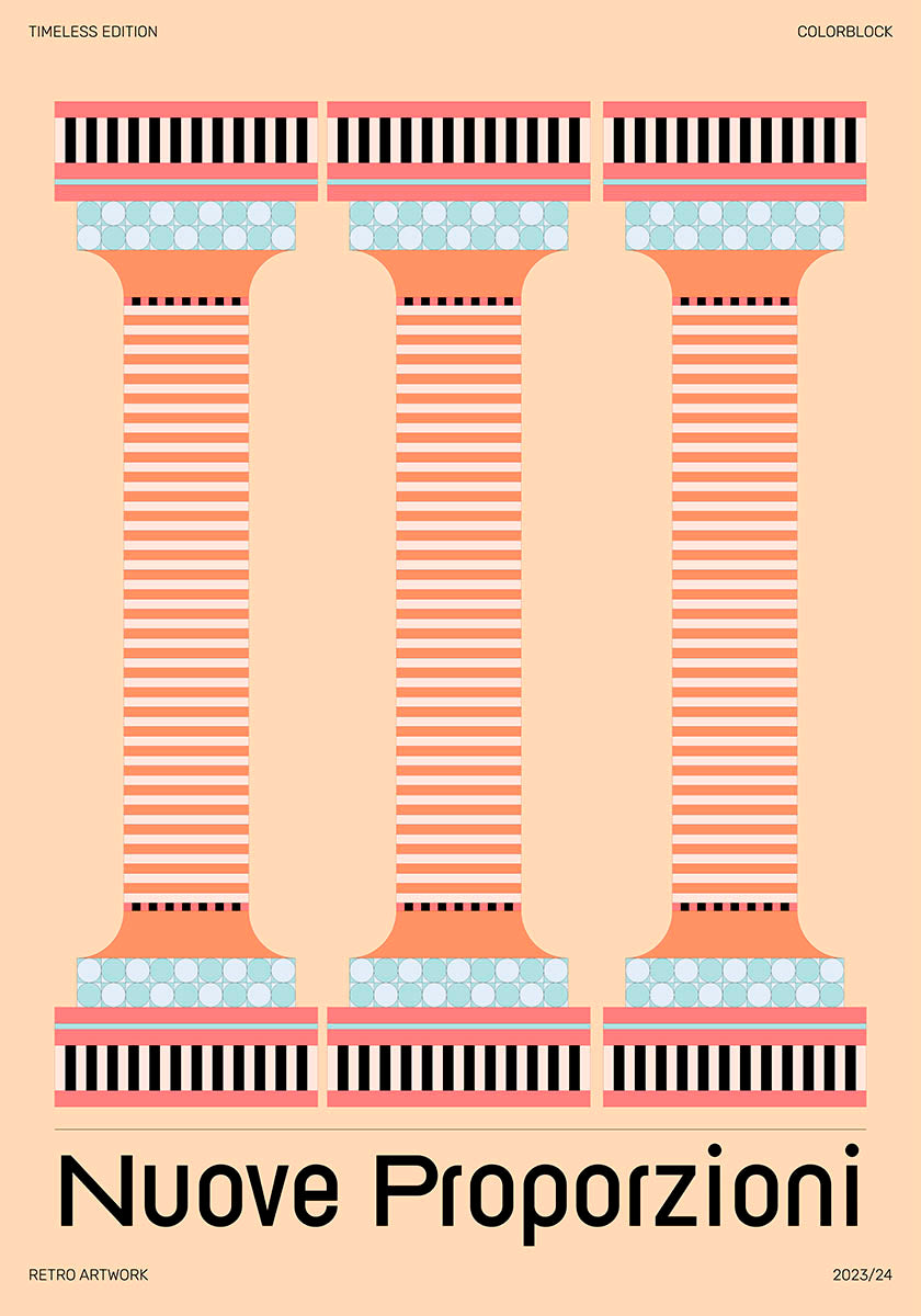 Bauhaus retro style poster