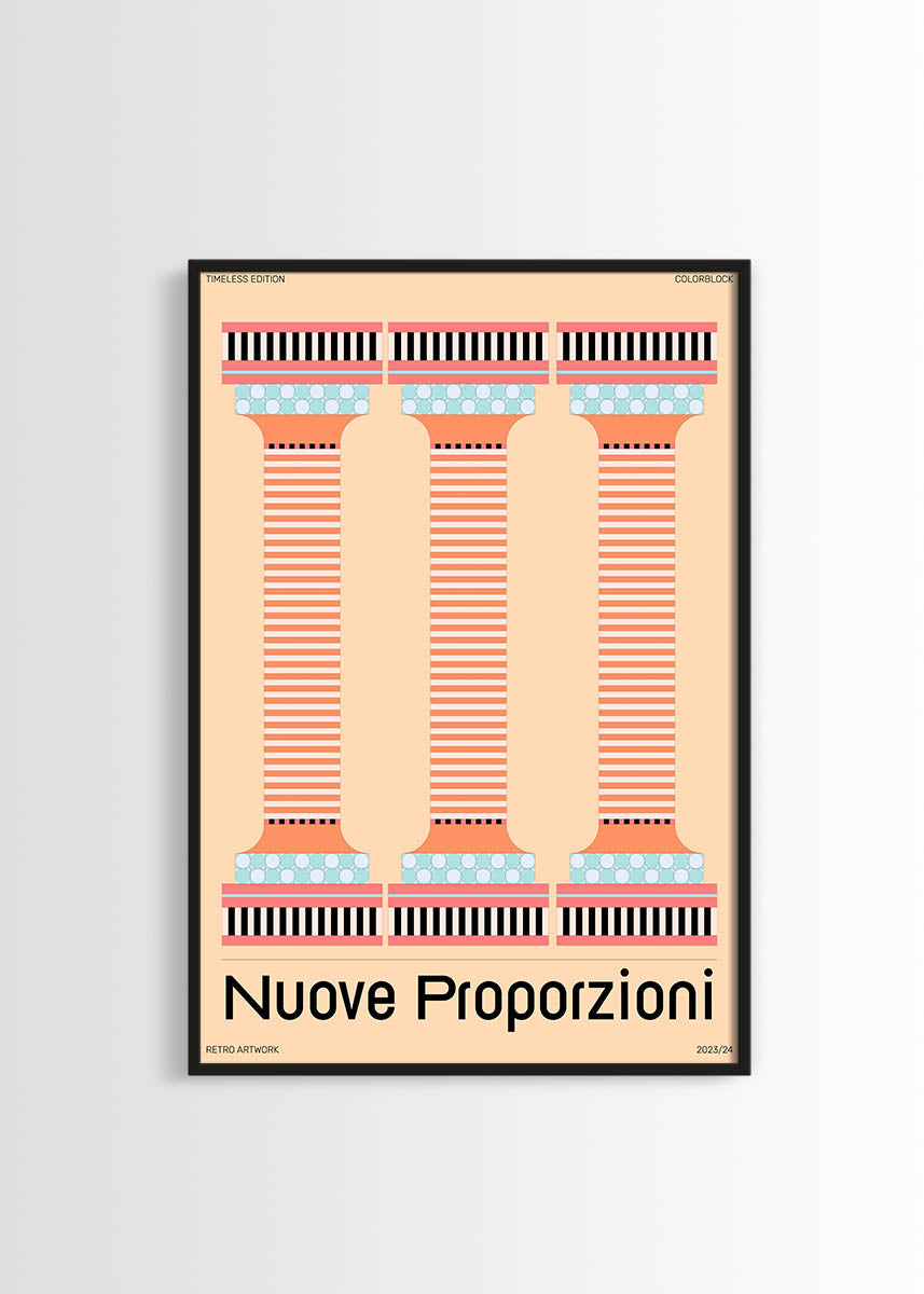 bauhaus retro style poster