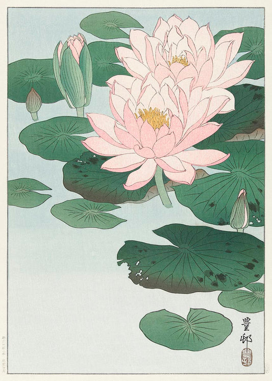 Ohara Koson water lilly poster