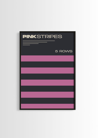 Pink stripes poster