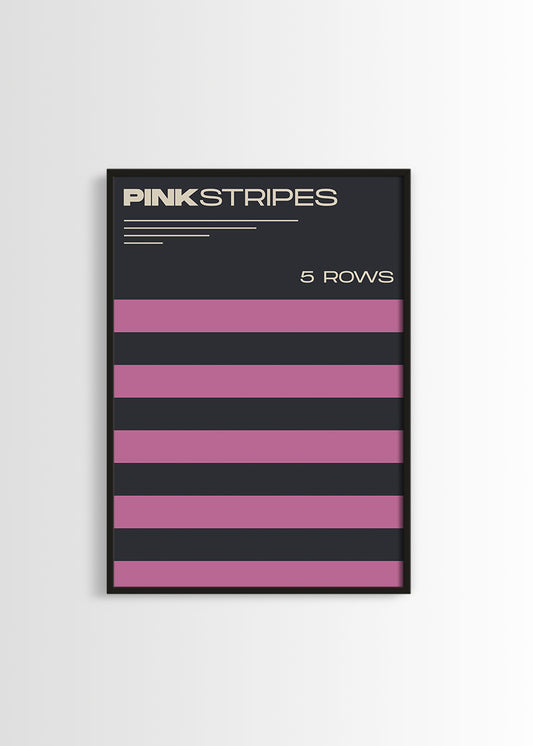 Pink stripes poster