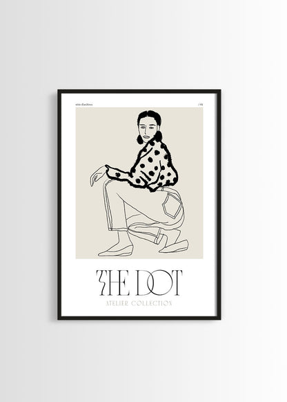 The Dot black and white contemporary poster