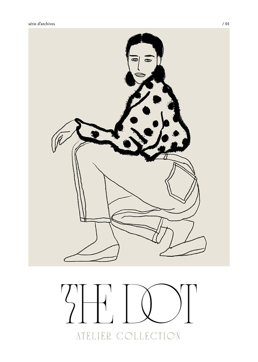 The Dot black and white contemporary poster