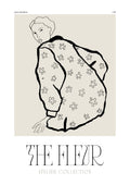 The Fleur black and white woman contemporary poster