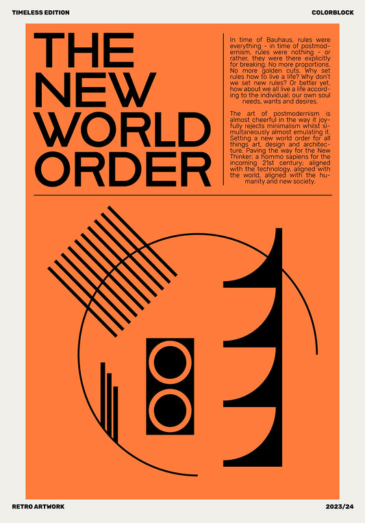 bauhaus retro style poster