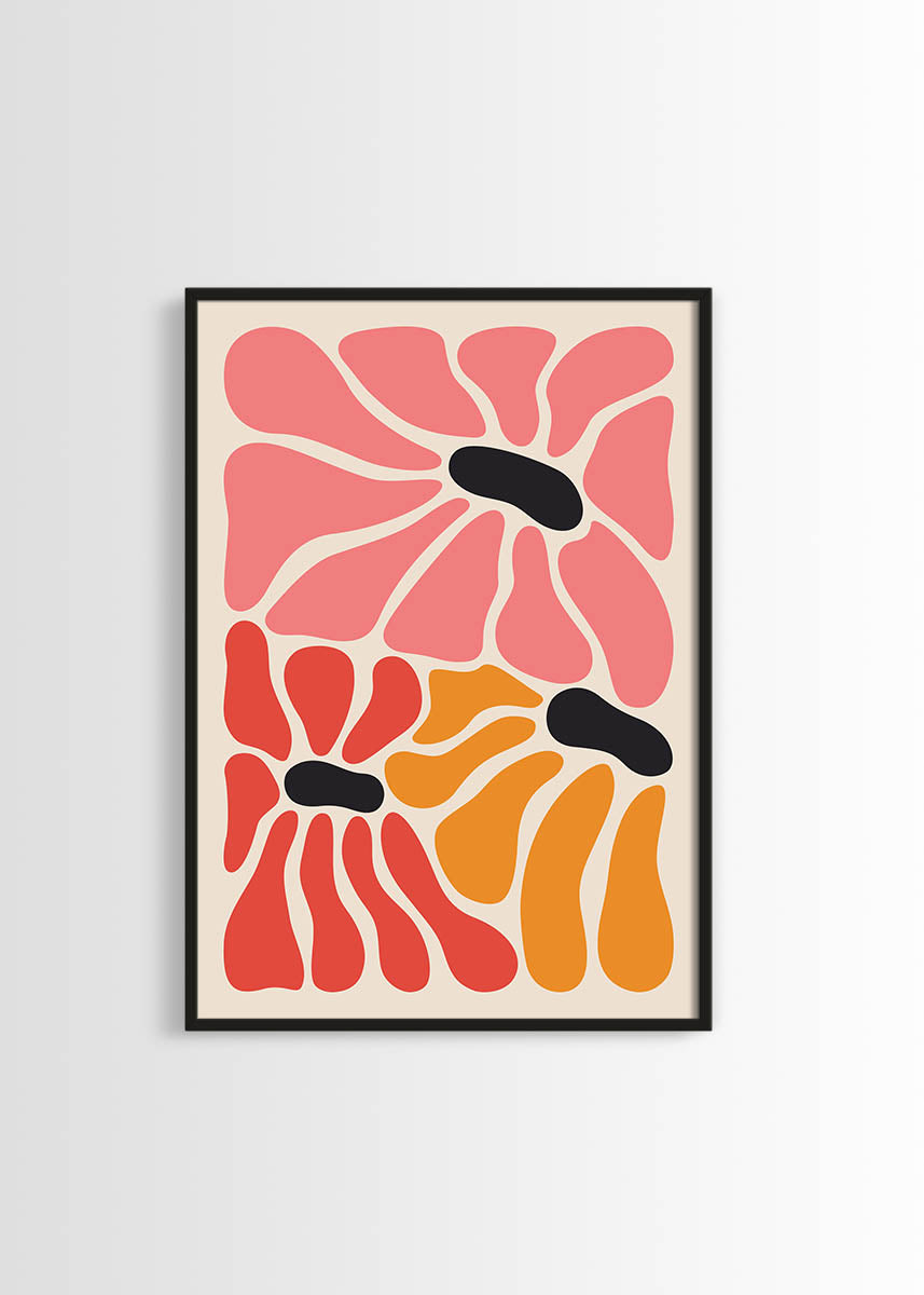 tropical summer flower market poster