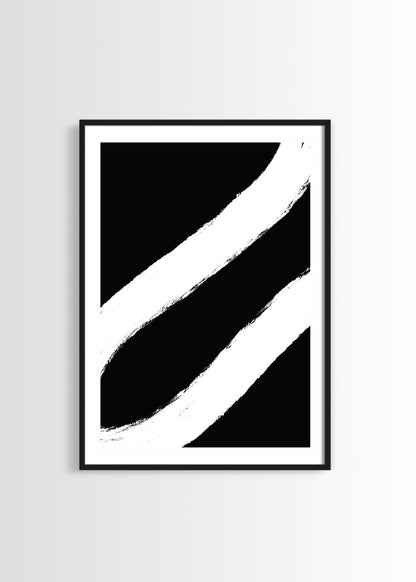 Abstract black and white n6 poster