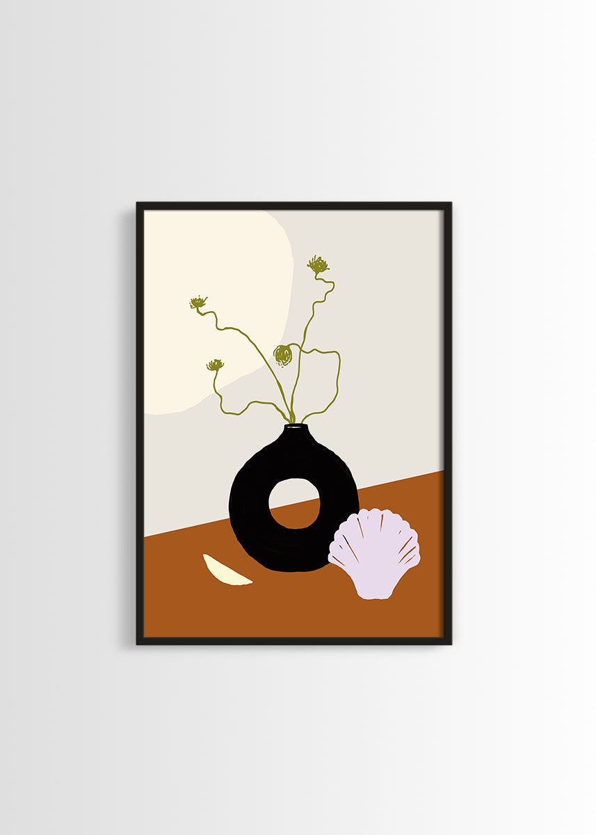 Abstract flower poster