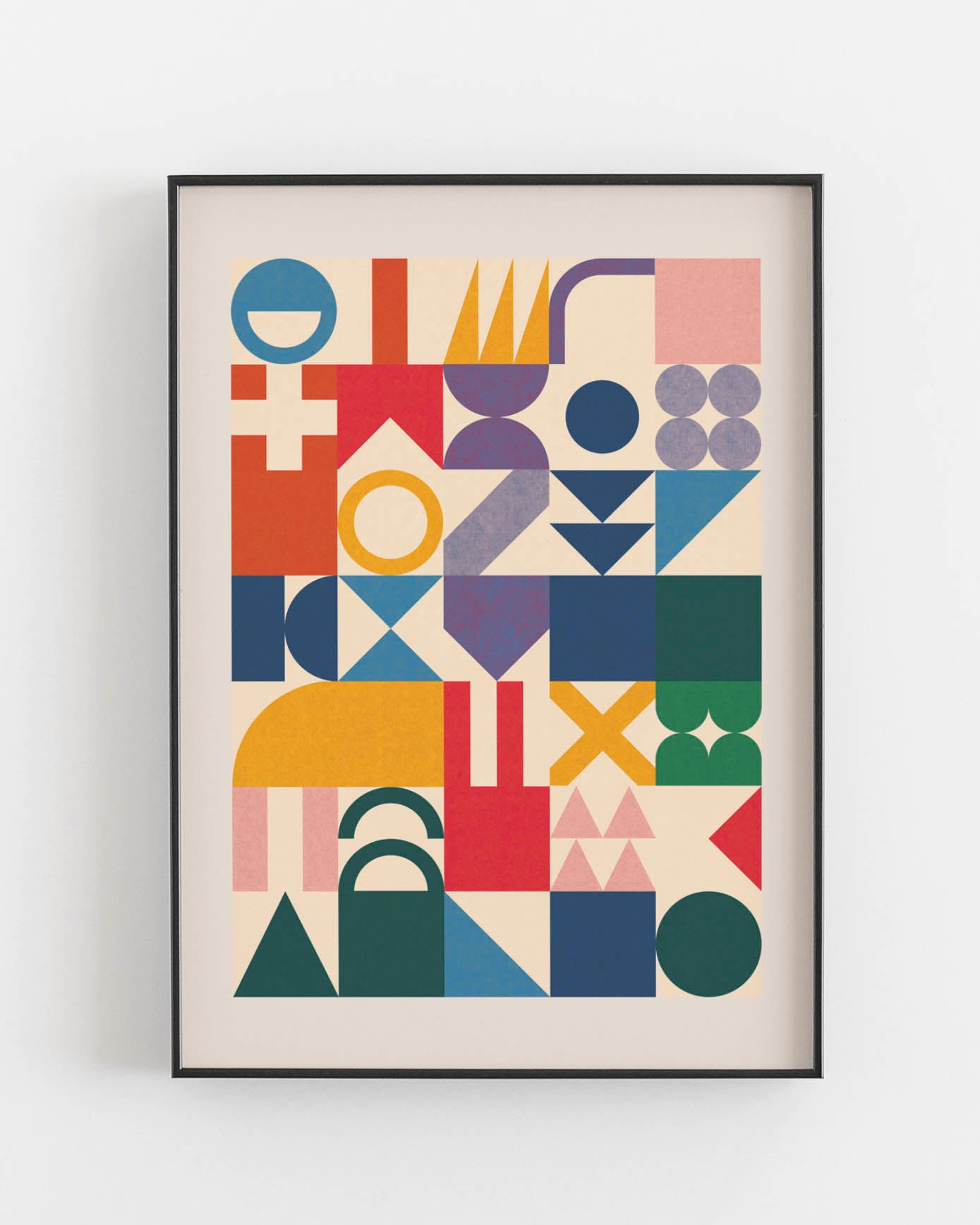 geometric abstract bauhaus poster