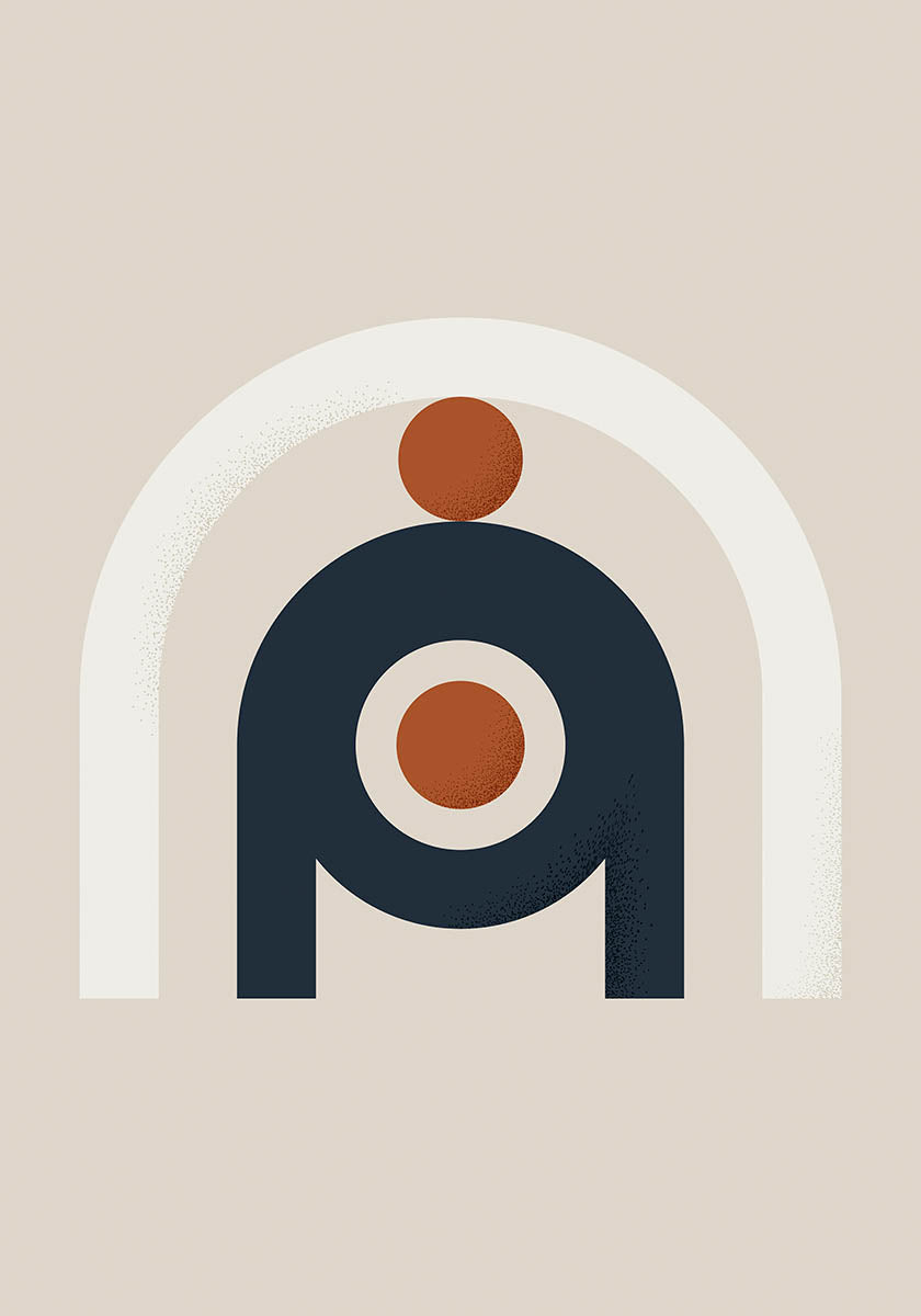 Abstract shapes No2 poster