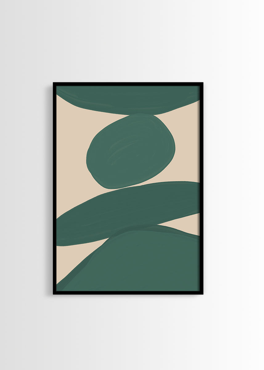 Abstract green poster