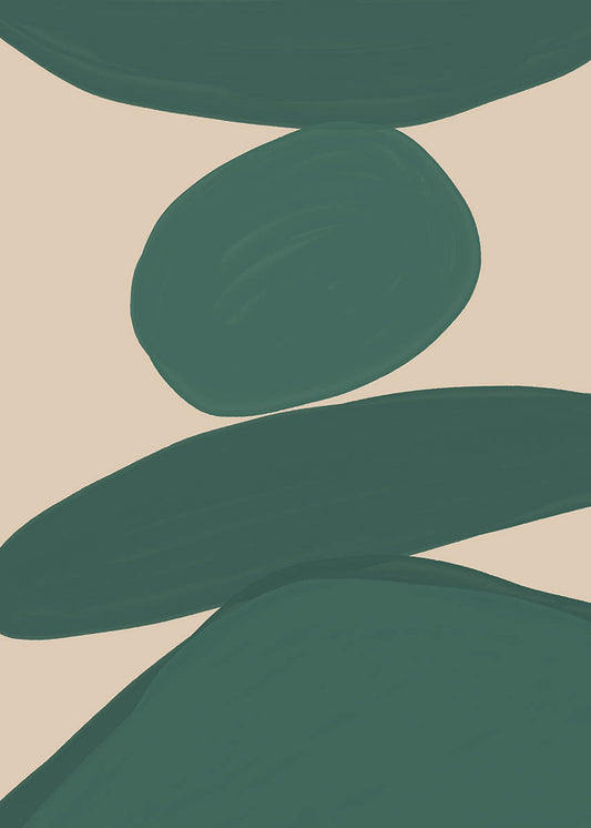 Abstract green poster