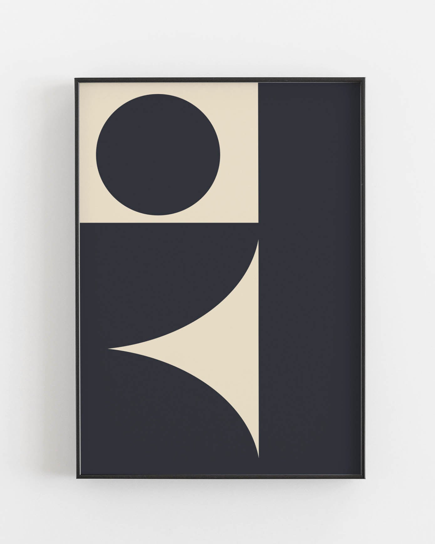 abstract – Balance poster and Wall Poster cream black