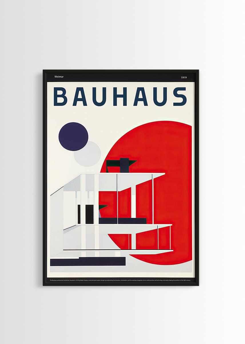 bauhaus architecture poster