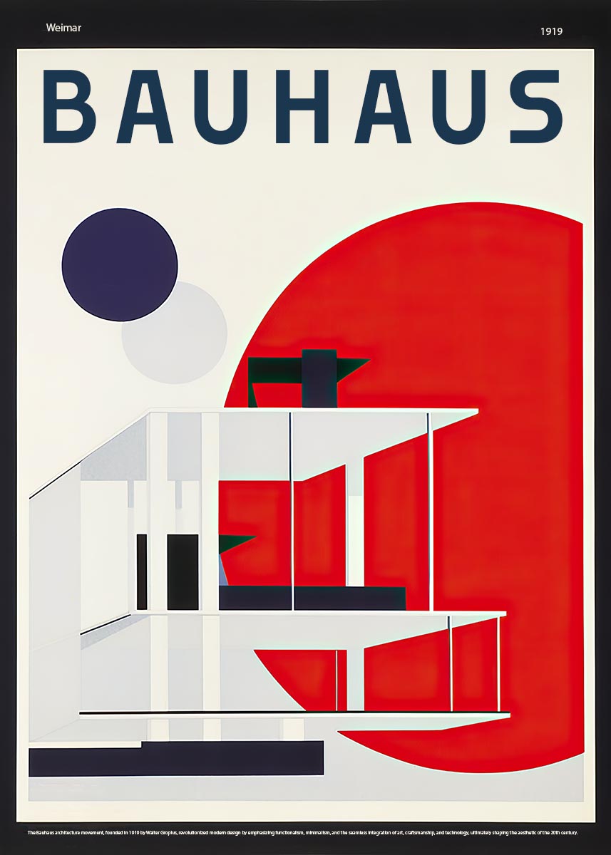 bauhaus architecture poster