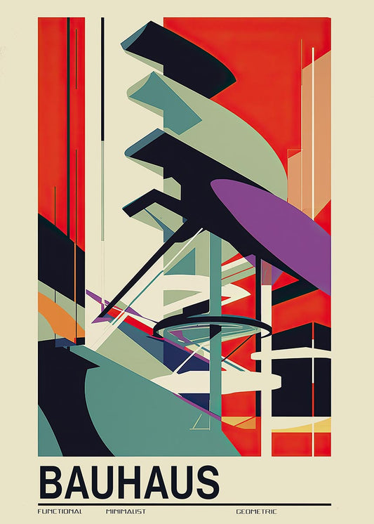 Bauhaus architecture poster