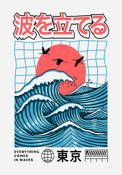 Big waves poster