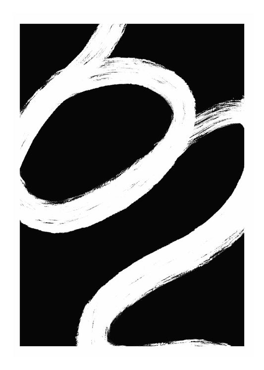 Abstract black and white n1 poster