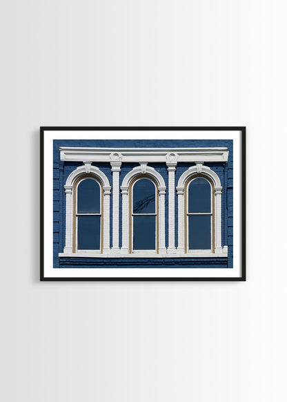 Blue facade poster